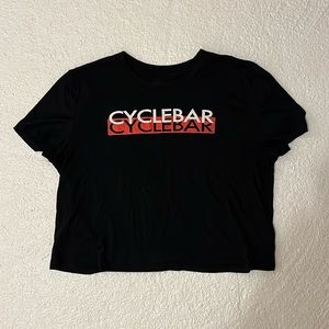 Black Cyclebar cropped t-shirt